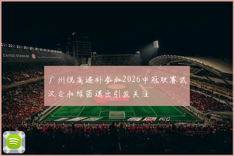 广州悦高递补参加2026中冠联赛武汉合和绿茵退出引发关注